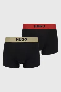 Boxerky HUGO 2-pack pánské, černá barva #4288352