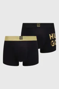 Boxerky HUGO 2-pack pánské, černá barva #6067227
