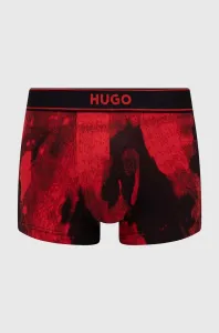 Boxerky HUGO pánské, červená barva #5408788