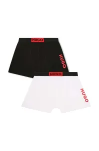 Dětské boxerky HUGO 2-pack černá barva