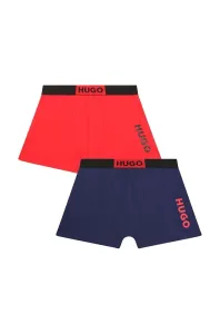 Dětské boxerky HUGO 2-pack červená barva