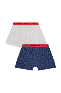 Dětské boxerky HUGO 2-pack tmavomodrá barva