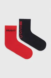 Dětské ponožky HUGO 2-pack červená barva