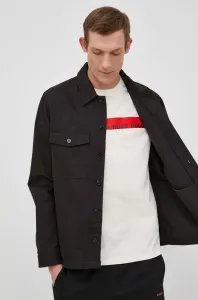 Džínová bunda HUGO pánská, černá barva, #2015597