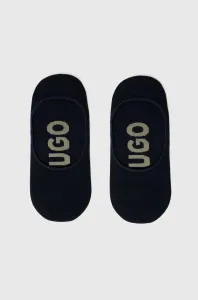 Ponožky HUGO 2-pack pánské, tmavomodrá barva #5335759