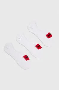 Ponožky HUGO 3-pack pánské, bílá barva