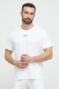 Pyžamové tričko HUGO bílá barva, s potiskem, 50493057