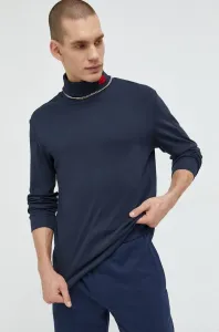 Tričko s dlouhým rukávem HUGO tmavomodrá barva, s aplikací #5820778