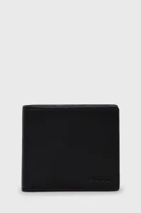 Kožená peněženka HUGO černá barva #2011922