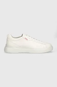 Kožené sneakers boty HUGO Blake bílá barva, 50499261