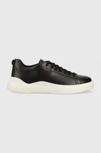 Kožené sneakers boty HUGO Blake černá barva, 50499261