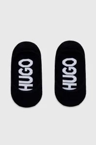 Ponožky HUGO 2-pack dámské, černá barva #6178954