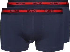 Boxerky HUGO (2-pack) pánské, tmavomodrá barva, 50469775