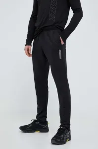 Tréninkové kalhoty Hummel Strength černá barva, s potiskem