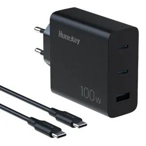 HuntKey P100 100W PD síťová nabíječka + kabel