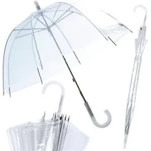 HurtDex Automatický skládací deštník, transparentní, 84 cm
