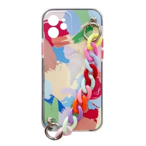 Hurtel Barevné pouzdro s řetízkem Gelové elastické pouzdro s řetízkem s přívěskem pro iPhone 13 Pro Max multicolour (4)