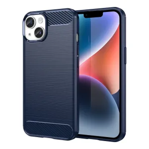 Hurtel Carbon Case iPhone 14 flexibilní gelové zadní pouzdro modré
