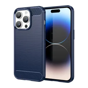Hurtel Carbon Case iPhone 14 Pro flexibilní gelové zadní pouzdro modré