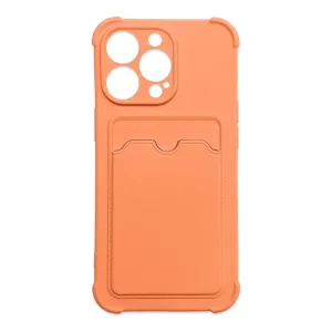 Hurtel Card Armor Case cover for Samsung Galaxy A22 4G card wallet silicone armor case Air Bag orange