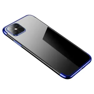 Hurtel Čiré barevné pouzdro gelové pouzdro s kovovým rámečkem Samsung Galaxy S21+ 5G (S21 Plus 5G) modré