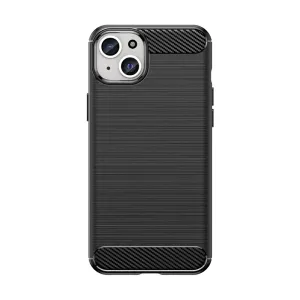 Hurtel Flexibilní pouzdro s karbonovým vzorem pro iPhone 15 Plus Carbon Case - černé