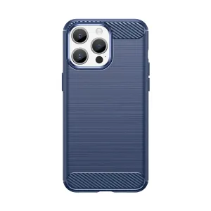 Hurtel Flexibilní pouzdro s karbonovým vzorem pro iPhone 15 Pro Carbon Case - modré