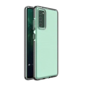 Hurtel Gelové pouzdro Spring Case s barevným rámečkem pro Samsung Galaxy A02s EU černé