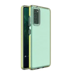 Hurtel Gelové pouzdro Spring Case s barevným rámečkem pro Samsung Galaxy S21 5G žluté