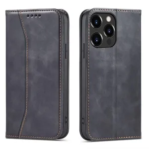 Hurtel Magnet Fancy Case iPhone 14 pouzdro s flipovým krytem peněženka stojánek černá