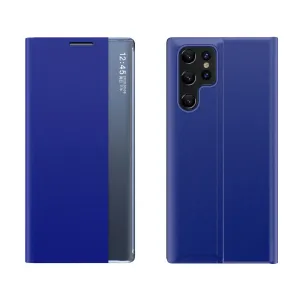 Hurtel Nový flipový kryt Sleep Case s funkcí stojánku Samsung Galaxy S22 Ultra blue