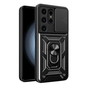 Hurtel Pouzdro Hybrid Armor Camshield pro Samsung Galaxy S24 Ultra obrněné s krytem fotoaparátu - černé