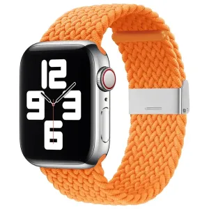 Hurtel Řemínek Tkanina pro Apple Watch Ultra / 9 / 8 / 7 / 6 / SE / 5 / 4 / 3 / 2 (49 / 45 / 44 / 42 mm) opletená - oranžová