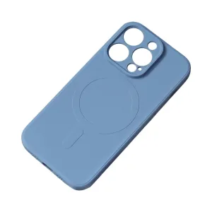 Hurtel Silikonové pouzdro kompatibilní s MagSafe pro iPhone 15 Pro Max Silikonové pouzdro - tmavě modré