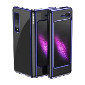 Hurtel Pouzdro Plating Case tvrdé pouzdro s kovovým rámečkem Samsung Galaxy Fold modré