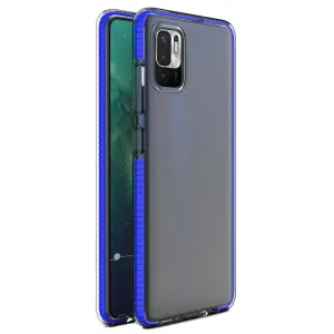 Hurtel Gelové pouzdro Spring Case s barevným rámečkem pro Xiaomi Redmi Note 10 5G / Poco M3 Pro tmavě modré