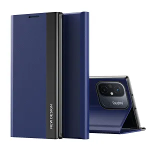 Hurtel Pouzdro Sleep Case Pro pro Xiaomi Redmi 11A / Poco C55 / Redmi 12C s flipovým krytem a stojánkem modré barvy