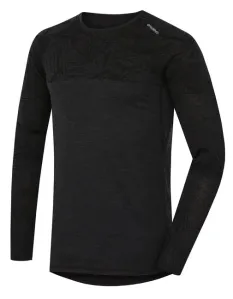 Husky Merino termoprádlo Pánské tričko s dlouhým rukávem černá - M