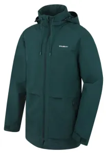 HUSKY pánský hardshell kabát Nevr M, tmavě zelený - XL
