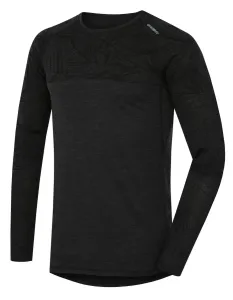 Husky Merino termoprádlo Pánské tričko s dlouhým rukávem černá - XL