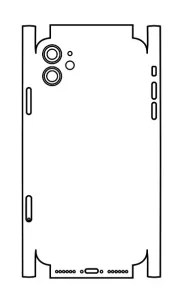 Hydrogel - matná zadní ochranná fólie (full cover) - iPhone 11 - typ výřezu 4