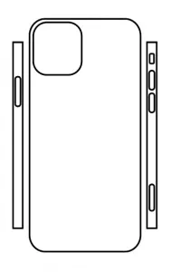 Hydrogel - matná zadní ochranná fólie (full cover) - iPhone 12 - typ výřezu 8