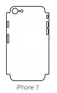 Hydrogel - matná zadní ochranná fólie (full cover) - iPhone 7 - typ výřezu 1