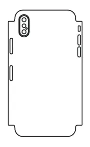Hydrogel - matná zadní ochranná fólie (full cover) - iPhone X - typ výřezu 4