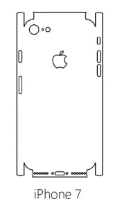 Hydrogel - zadní ochranná fólie (full cover) - iPhone 7 - typ výřezu 4