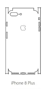 Hydrogel - zadní ochranná fólie (full cover) - iPhone 8 Plus - typ výřezu 4