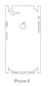 Hydrogel - zadní ochranná fólie (full cover) - iPhone 8 - typ výřezu 4