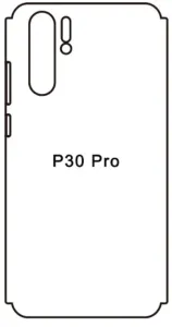 Hydrogel - zadní ochranná fólie - Huawei P30 Pro, typ výřezu 2