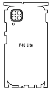 Hydrogel - zadní ochranná fólie - Huawei P40 Lite, typ výřezu 3