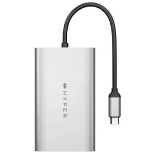 HyperDrive USB-C To Dual HDMI Adapter+PD over USB (M1) - Duální HDMI - USB-C adaptér, stříbrný